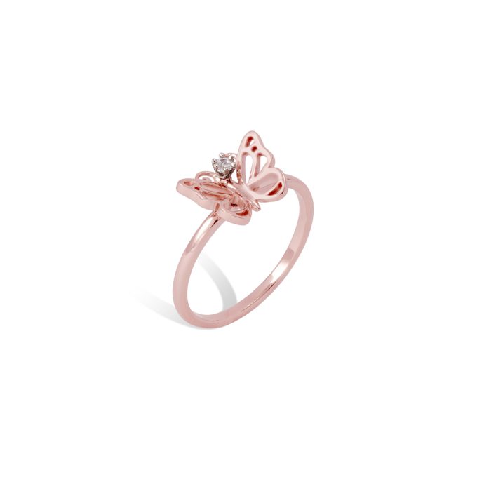 Diamond_ring_Butterfly_rose_gold_front