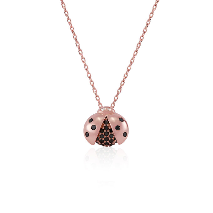 Ladybug black diamond necklace | Zmay Jewelry