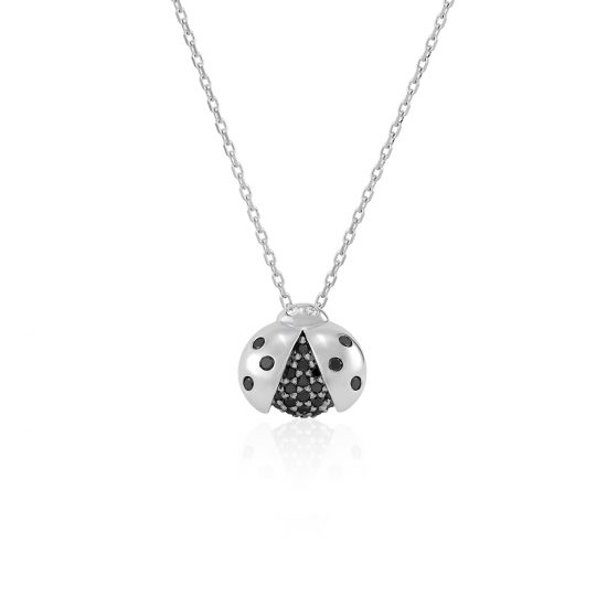 Ladybug black diamond necklace | Zmay Jewelry