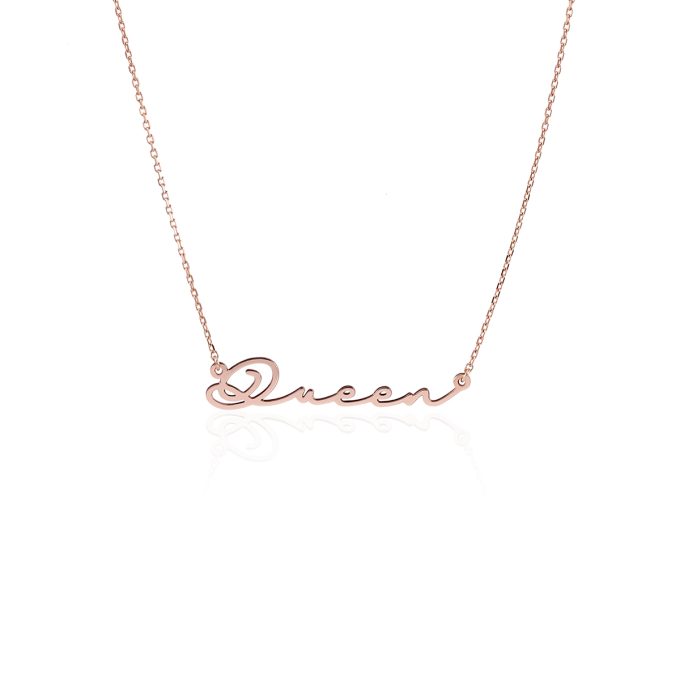 Name_necklace_Queen_rose_gold