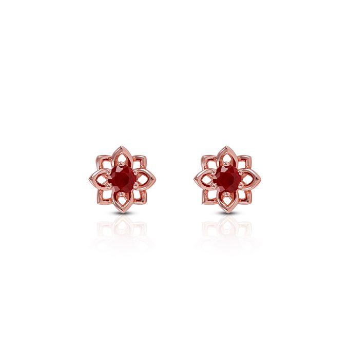 Ruby_Flower_Earrings_rose_gold
