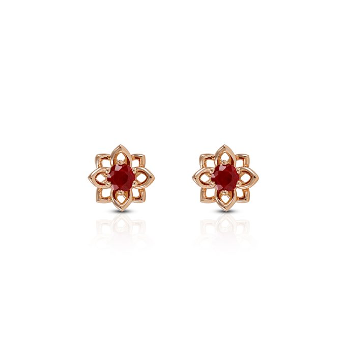 Ruby_Flower_Earrings_yellow_gold