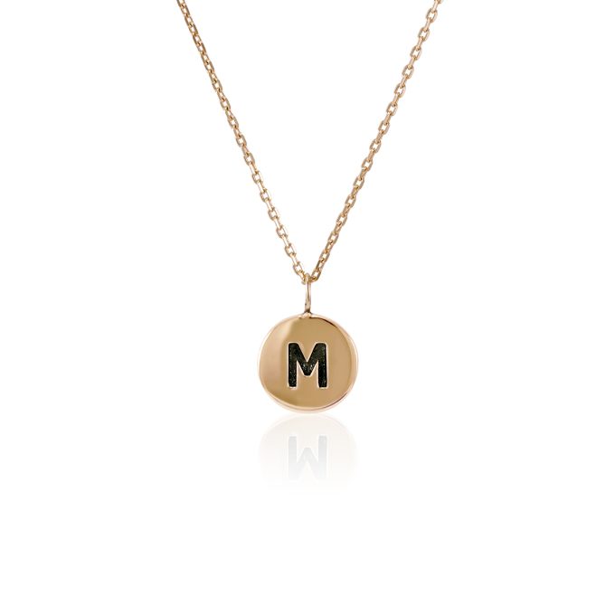 Mini_initial_Disc_necklace_yellow_gold