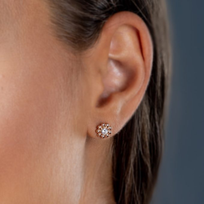 Diamond_Mini_bubbles_circle_earrings_on_model