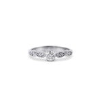 Diamond engagement ring Vintage milgrain