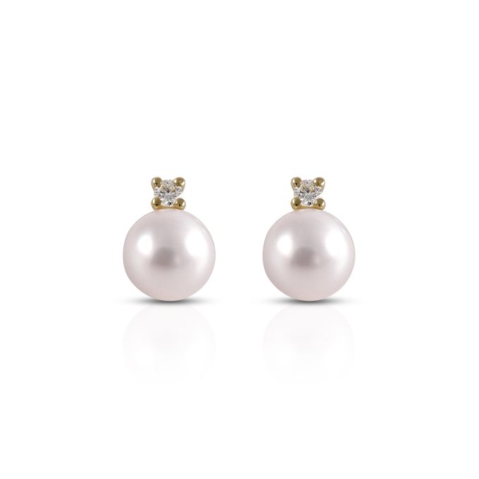 Biserni_uhani_z_diamantom_rumeno_zlato Pearl_and_diamond_earrings_yellow_gold