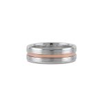 Bicolor_brushed_Mens_wedding_ring_rose_gold