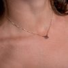 Ogrlica_z_gotsko_inicialko_na_modelu Gothic_initial_necklace_on_model