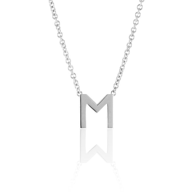 Ogrlica_z_inicialko_belo_zlato Initial_necklace_white_gold