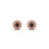 Uhani_Mini_bubbles_s_crnimi_diamanti_roza_zlato Black_diamond_mini_bubbles_circle_earrings_rose_gold