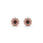 Black_diamond_mini_bubbles_circle_earrings_rose_gold