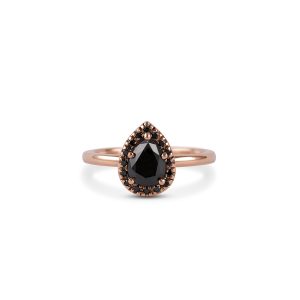 Pear shaped black diamond discount