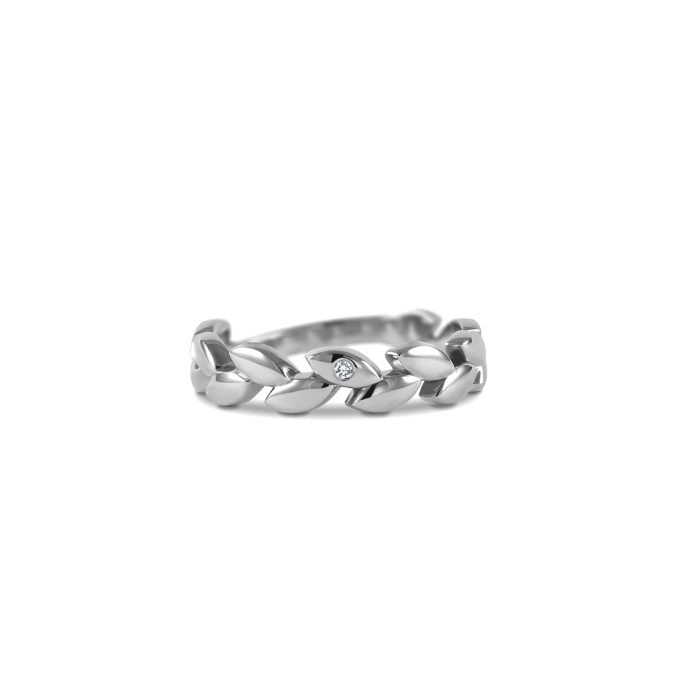 Leafy_ring_with_single_flush_diamond_white_gold