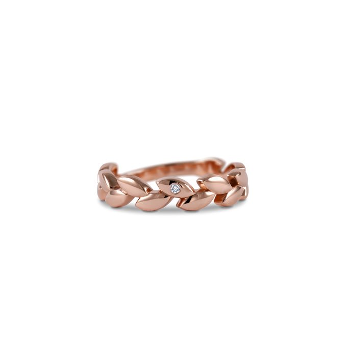 Leafy_ring_with_single_flush_diamond_rose_gold