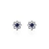 Uhani_cvet_s_safirjem_belo_zlato Sapphire_Flower_Earrings_white_gold