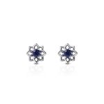 Sapphire_Flower_Earrings_white_gold