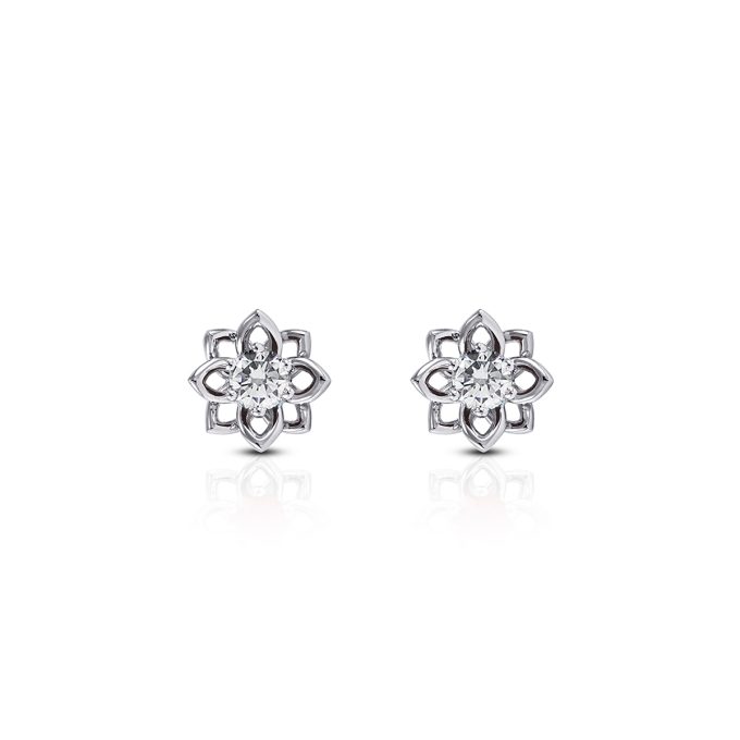 Uhani_cvet_z_diamantom_belo_zlato Diamond_Flower_Earrings_white_gold