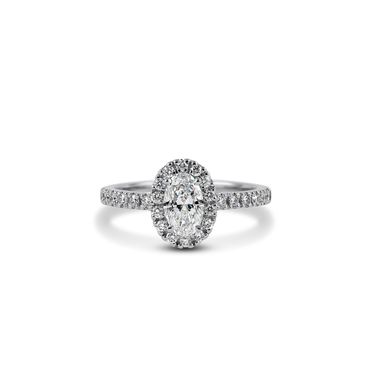 Talin: Intricate Star-Shaped Halo & Oval Diamond Engagement Ring | Ken &  Dana