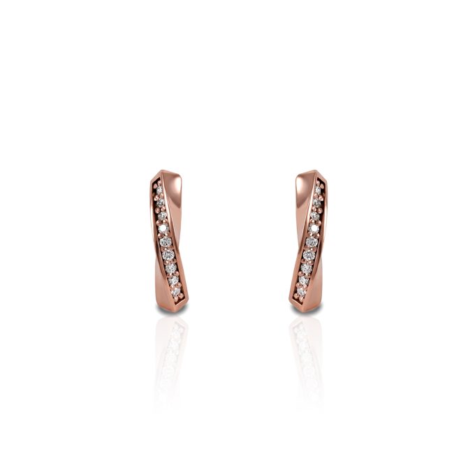 Diamantni_uhani_Mobius_roza_Zlato Mobius_diamond_earrings_rose_gold