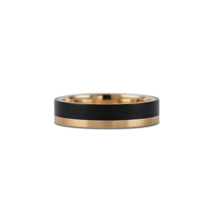 Brushed_gold_and_carbon_wedding_ring_yellow_gold