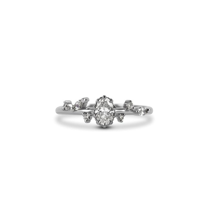 Nature_inspired_Oval_diamond_ring_white_gold