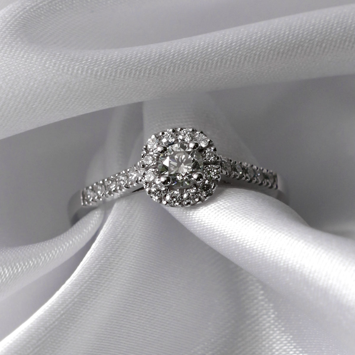 Overnight 14K White Gold Halo Engagement Ring 83503-10-14KW | Anthony  Jewelers | Palmyra, NJ