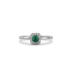 One_of_a_kind_emerald_halo_engagement_ring_white_gold